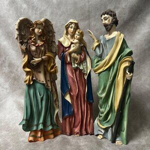 Kurt Adler Religious Screen 12” x 10” Stunning Mary Jesus Joseph and Angel